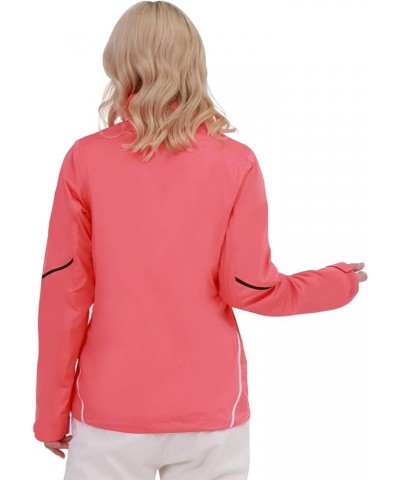 Golf Rain Jacket for Women Waterproof, Breathable, Windbreaker Rain Coat for Running Hiking Cycling Peach $20.70 Jackets