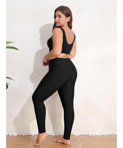 Swimming Pants for Women High Waisted Swim Pants Swim Leggings Swim Tights Black $18.74 Swimsuits