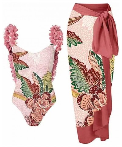 Women's Swim Suits, 2 Piece French Retro Sexy One-Piece Double-Sided Can Wear Floral Print Swimsuit Piece Swimsuit-32 $18.55 ...