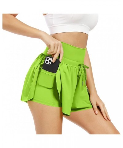 2 in 1 Flowy Running Shorts for Women Gym Yoga Athletic Womens Workout Biker Spandex Lounge Sweat Skirt Summer Rose Gold $9.4...