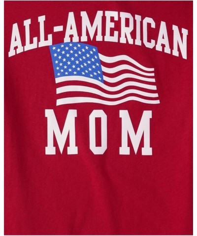 Women's Short Sleeve Graphic T-Shirt All American Mom $7.58 T-Shirts