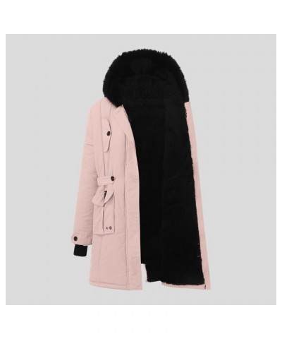 Women Plus Size Winter Coat Lapel Collar Long Sleeve Jacket Vintage Thicken Coat Jacket Womens Short Jackets And Ab-pink $19....