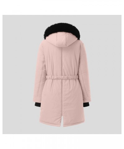 Women Plus Size Winter Coat Lapel Collar Long Sleeve Jacket Vintage Thicken Coat Jacket Womens Short Jackets And Ab-pink $19....