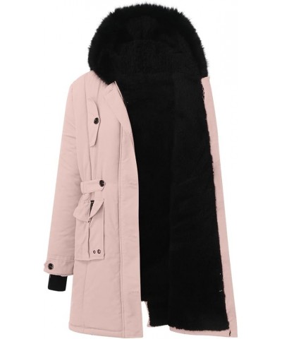 Women Plus Size Winter Coat Lapel Collar Long Sleeve Jacket Vintage Thicken Coat Jacket Womens Short Jackets And Ab-pink $19....