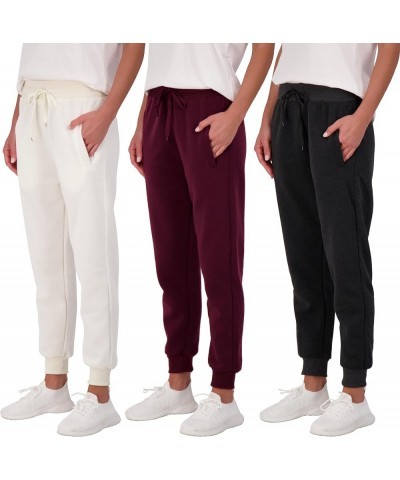 3 Pack: Women's Ultra-Soft & Warm Fleece Joggers (Available in Plus Size) Plus Size Set 6 $18.20 Activewear