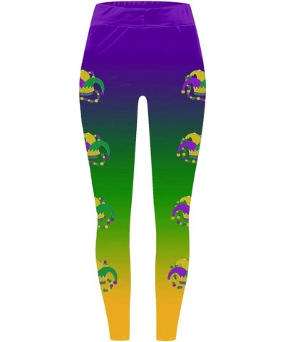 Mardi Gras Leggings for Women Fancy Mask Graphic Legging Tights Stretchy Yoga Pants High Waisted Tummy Control Running Pants ...