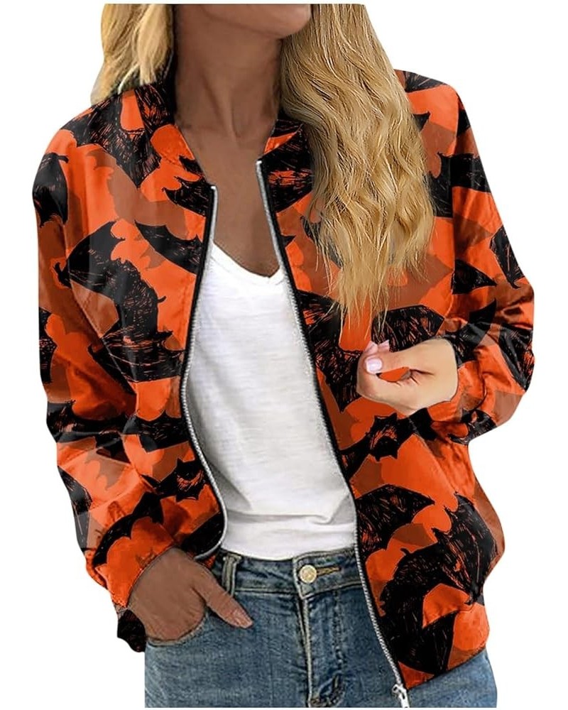 Gradient Bomber Jacket Women Lightweight Zip Up Jackets Crop Moto Biker Coats With Pocket 2023 Fashion Clothes 5-black $10.06...