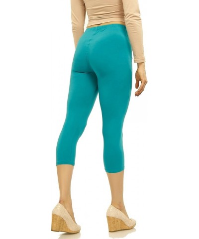 | Extra Soft Capri Leggings with Design | Variety of Prints | One Size Teal $6.15 Leggings