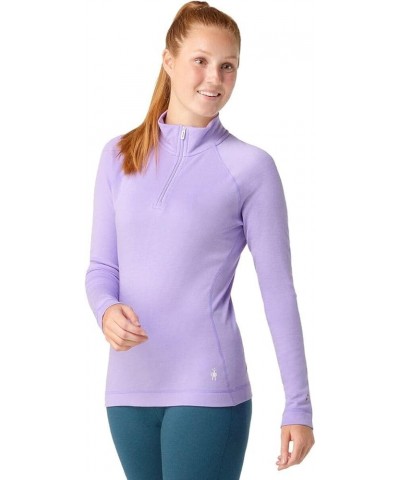 Women’s Base Layer Top - Merino 250 Wool Active 1/4 Zip Outerwear Ultra Violet $48.14 Activewear