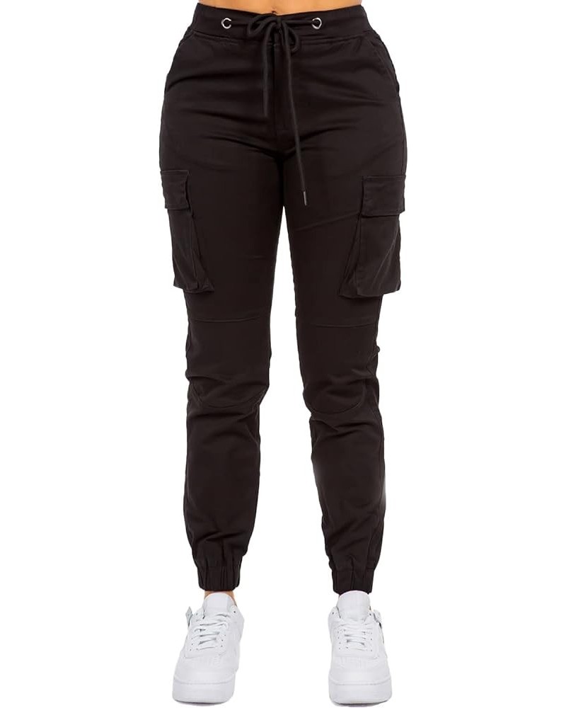 Women's Fashion High Waist Comfy Multi Pockets Utility Cargo Pants Jogger for Women Black Rjj5608 $16.17 Pants