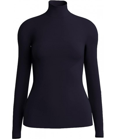 Turtleneck Top Long Sleeves for Women Sapphire Blue $68.00 Underwear