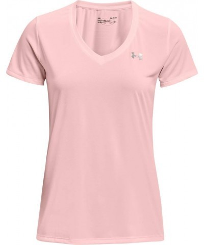 Women's Bubble Tech Heather Short-Sleeve V-Neck T-Shirt Beta Tint (658)/Metallic Silver Medium $10.80 Activewear