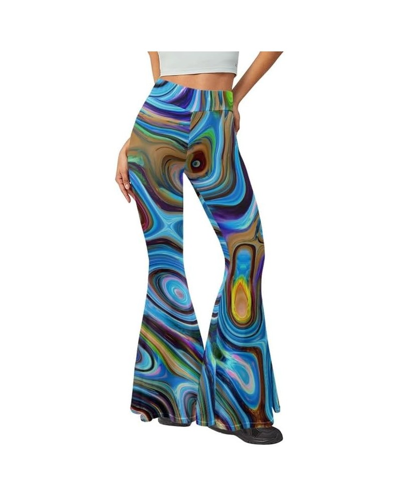 Women's Stretchy Wide Leg Leggings Tie Dye Bootcut Sweatpants Boho Mandala High Waist Yoga Bootleg Pants Slacks Psychedelic A...