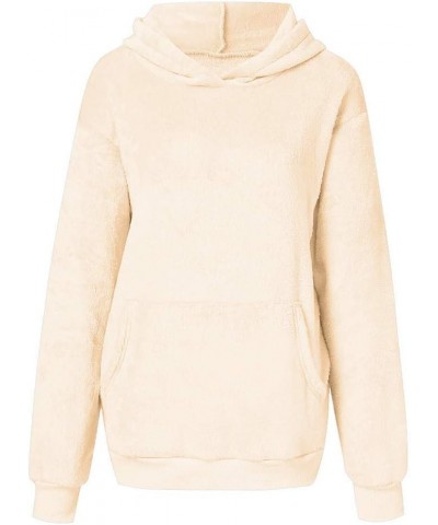 Pullover Hoodie Women Plus Size,Womens Sherpa Pullover Fuzzy Fleece 1/4 Zip Sweatshirt Oversized Hoodies Pockets Z41-beige $6...