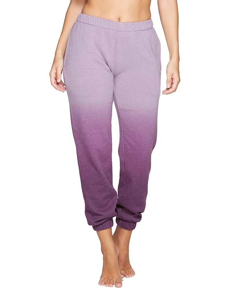 Active Women's Aubrey Comfy Fleece Jogger Pant with Pockets Black Cherry Ombre $10.25 Activewear