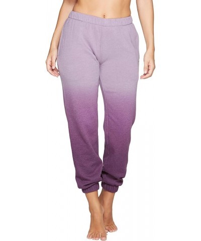 Active Women's Aubrey Comfy Fleece Jogger Pant with Pockets Black Cherry Ombre $10.25 Activewear