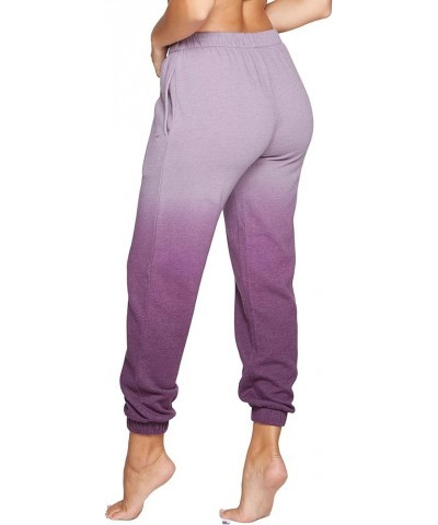 Active Women's Aubrey Comfy Fleece Jogger Pant with Pockets Black Cherry Ombre $10.25 Activewear