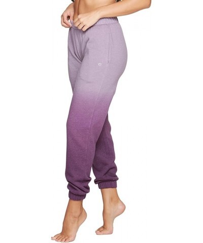 Active Women's Aubrey Comfy Fleece Jogger Pant with Pockets Black Cherry Ombre $10.25 Activewear