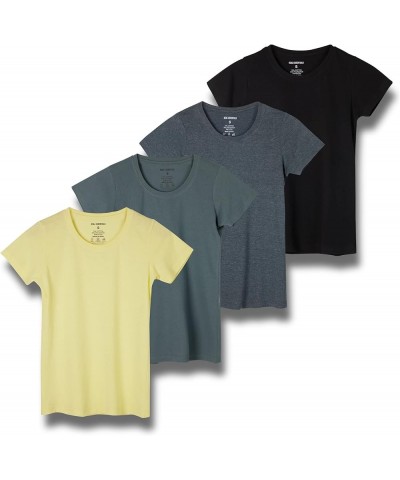 4 Pack: Women's Classic-Fit Cotton Short-Sleeve Scoop Crew Neck T-Shirt (Available in Plus Size) Regular Size Set 1 $17.15 T-...