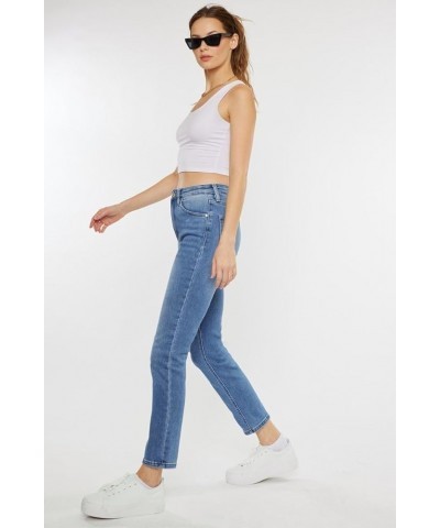 Kancan - Adaline High Rise Slim Straight Jeans - kc11252 Lightblue $35.86 Jeans