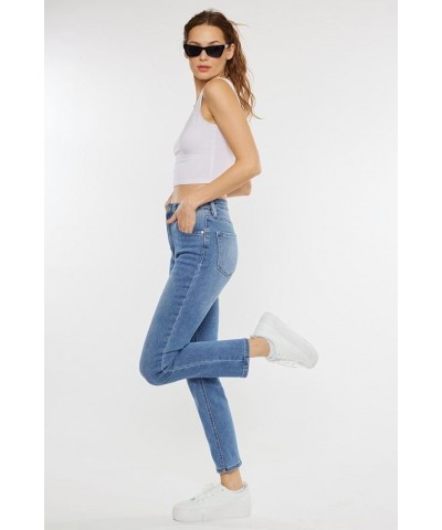 Kancan - Adaline High Rise Slim Straight Jeans - kc11252 Lightblue $35.86 Jeans