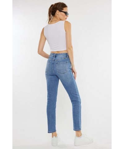 Kancan - Adaline High Rise Slim Straight Jeans - kc11252 Lightblue $35.86 Jeans