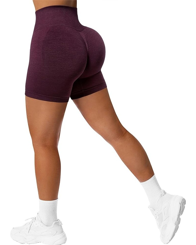 Women Seamless Butt Lifting Contour Yoga Short 3" High Waist Booty Gym Biker Shorts 951 Red Garnet 3 $10.74 Leggings