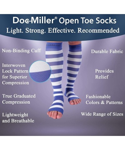 Open Toe Compression Socks for Women and Men 15-20mmHg, Shin Splints, Varicose Veins and Calf Injury Recovery Purple-white $1...