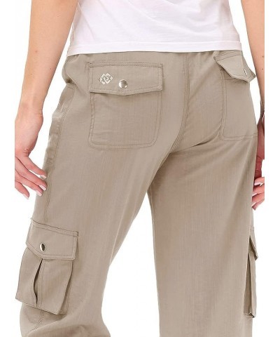 Womens Capris with Pockets Loose Fit Casual Capri Pants Dressy Lightweight Ladies Baggy Cargo Pants for Hiking Khaki $24.50 P...