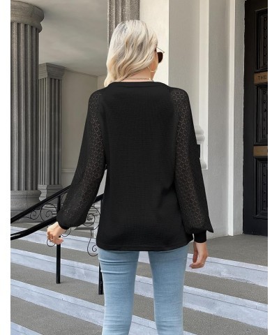 Womens Tops Business Casual Clothes Fall Tops Dressy Blouses Fall Fashion 2023 Black $12.10 Blouses