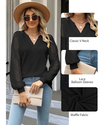 Womens Tops Business Casual Clothes Fall Tops Dressy Blouses Fall Fashion 2023 Black $12.10 Blouses