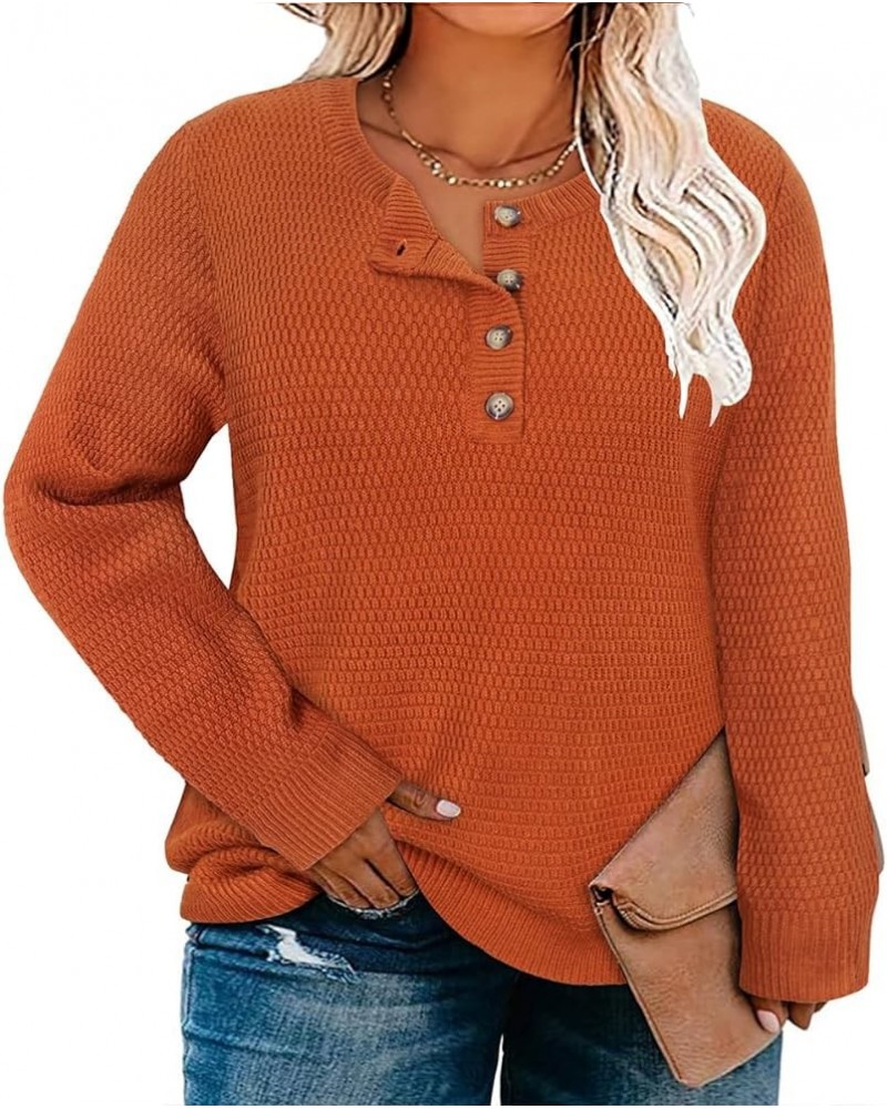 Plus Size Sweaters Women's Long Sleeve Pullover Sweater Crewneck Knitted Tops Winter XL-5XL 38-caramel $26.99 Sweaters