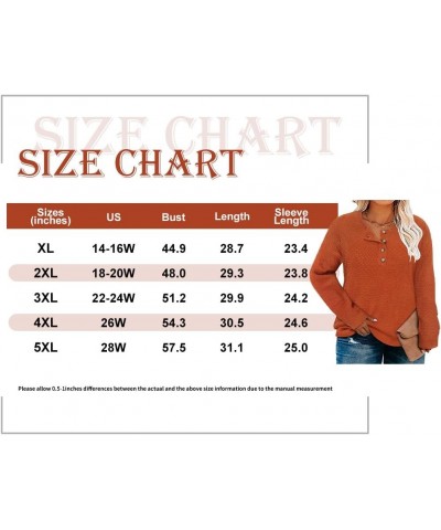 Plus Size Sweaters Women's Long Sleeve Pullover Sweater Crewneck Knitted Tops Winter XL-5XL 38-caramel $26.99 Sweaters