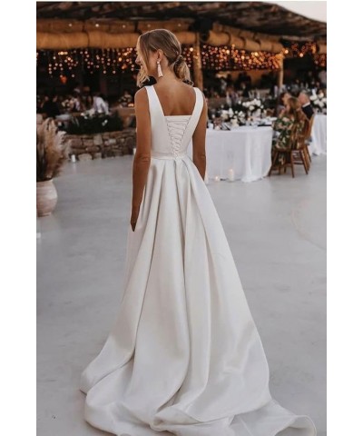 Long Puffy Wedding Dresses for Bride Elegant Bridal Gown with Train Summer Beach Wedding Dress A-white $65.36 Dresses