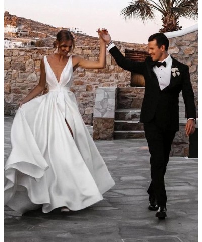 Long Puffy Wedding Dresses for Bride Elegant Bridal Gown with Train Summer Beach Wedding Dress A-white $65.36 Dresses