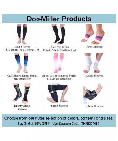 Open Toe Compression Socks for Women and Men 15-20mmHg, Shin Splints, Varicose Veins and Calf Injury Recovery Purple-white $1...