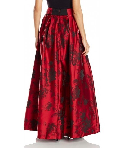 Women's Pleated Ballgown Separate Skirt with Inset Waistband Red/Black $43.27 Skirts