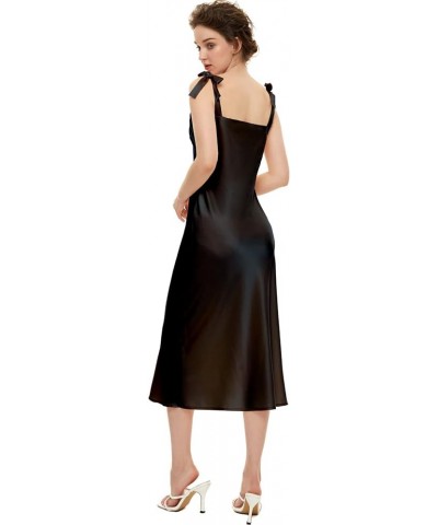 Silk Dress for Women - Elegant and Sexy Formal Dress,Luxury Mulberry Silk Dress Black $46.40 Dresses