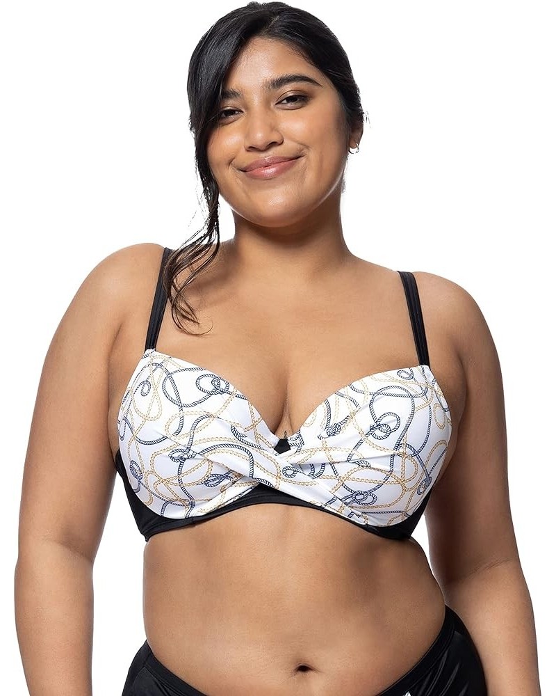 Curve Fiji Women Full Coverage Cup Non Padded No Padding Underwire Bikini Top Bathing D17026A - C to F Cup Plus Size Esterel ...