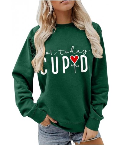 Valentines Day Womens Sweatshirts Funny Graphic Printed Pullover Loose Long Sleeve Tops Fashion Casual Round Neck Tees 06-gre...