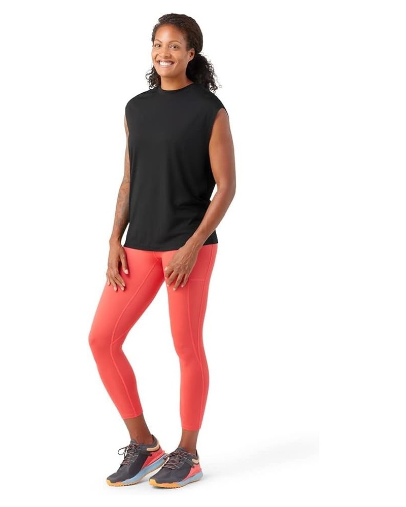 Women's Merino Wool Active Muscle Tank Shirt (Relaxed Fit) Black $20.54 Activewear