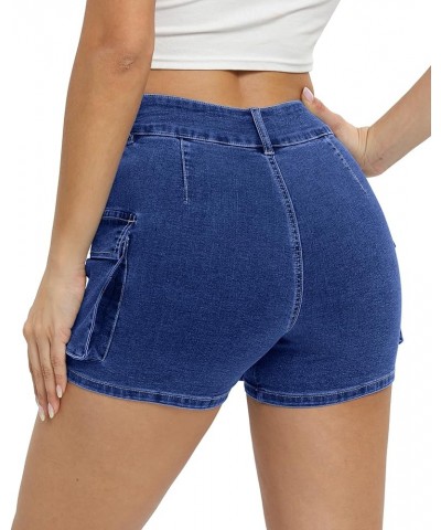 Cargo Shorts for Women High Waisted Skorts Stretchy Mini Cargo Skirts Skorts Jean Shorts Y2K with Side Pockets Dark Blue $20....