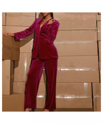 Womens Tweed Suits Office Suits for Women for Work Party Outfits for Women 2024velvet Suits Women Red $27.65 Suits