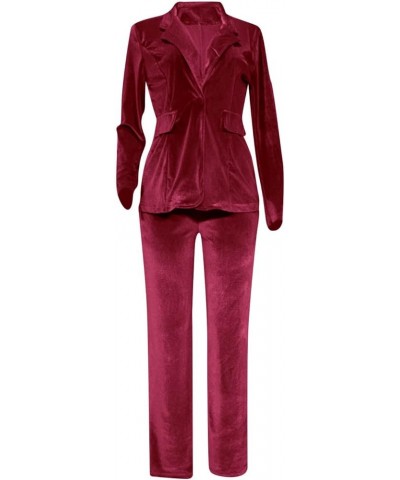 Womens Tweed Suits Office Suits for Women for Work Party Outfits for Women 2024velvet Suits Women Red $27.65 Suits