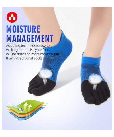 Coolmax Toe Socks for Women and Men No Show Low Cut High Performance 5 Finger Running Socks Athletic Wicking 3 Pack Blue $17....