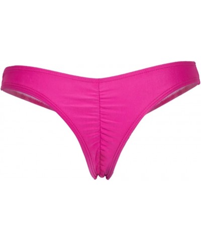 Women's Hot Summer Brazilian Beachwear Bikini Bottom Thong Swimwear Rose Red $11.01 Swimsuits