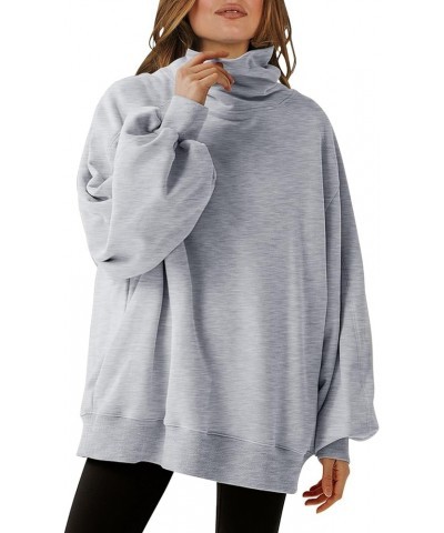 Women's Casual Oversized Cowl Neck Long Sleeve Loose Fit Pullover Tunic Sweatshirt Hoodie 2023 Trendy Clothes Grey $23.00 Hoo...