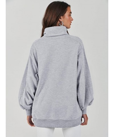 Women's Casual Oversized Cowl Neck Long Sleeve Loose Fit Pullover Tunic Sweatshirt Hoodie 2023 Trendy Clothes Grey $23.00 Hoo...