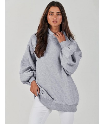 Women's Casual Oversized Cowl Neck Long Sleeve Loose Fit Pullover Tunic Sweatshirt Hoodie 2023 Trendy Clothes Grey $23.00 Hoo...