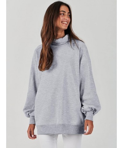 Women's Casual Oversized Cowl Neck Long Sleeve Loose Fit Pullover Tunic Sweatshirt Hoodie 2023 Trendy Clothes Grey $23.00 Hoo...